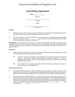 Picture of Consulting Agreement for Software Development | Canada