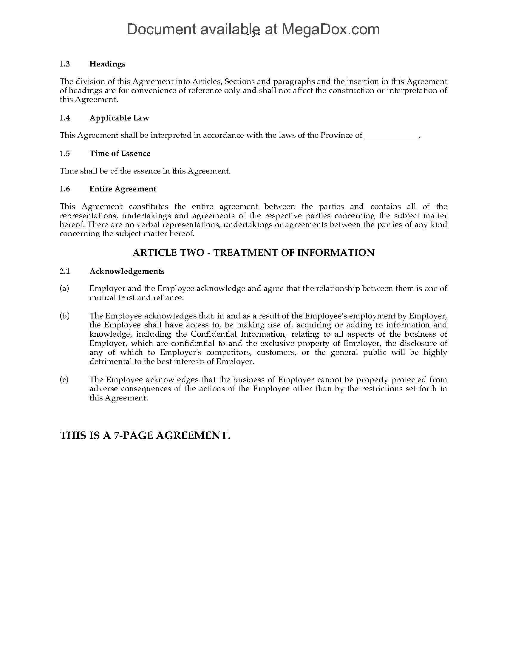 confidentiality and assignment of rights agreement