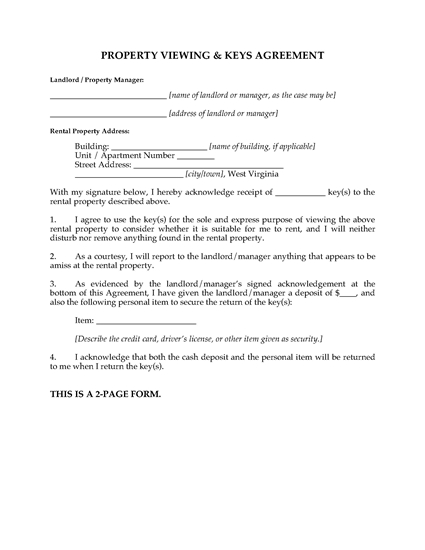 Picture of Rental Property Viewing Agreement | USA
