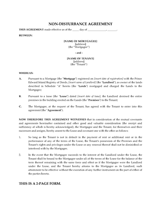 Picture of PEI Nondisturbance Agreement