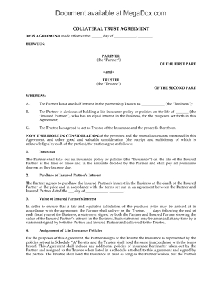 Picture of Collateral Trust Agreement between Partners