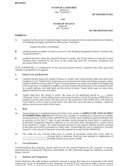 Picture of Michigan Commercial Lease Agreement