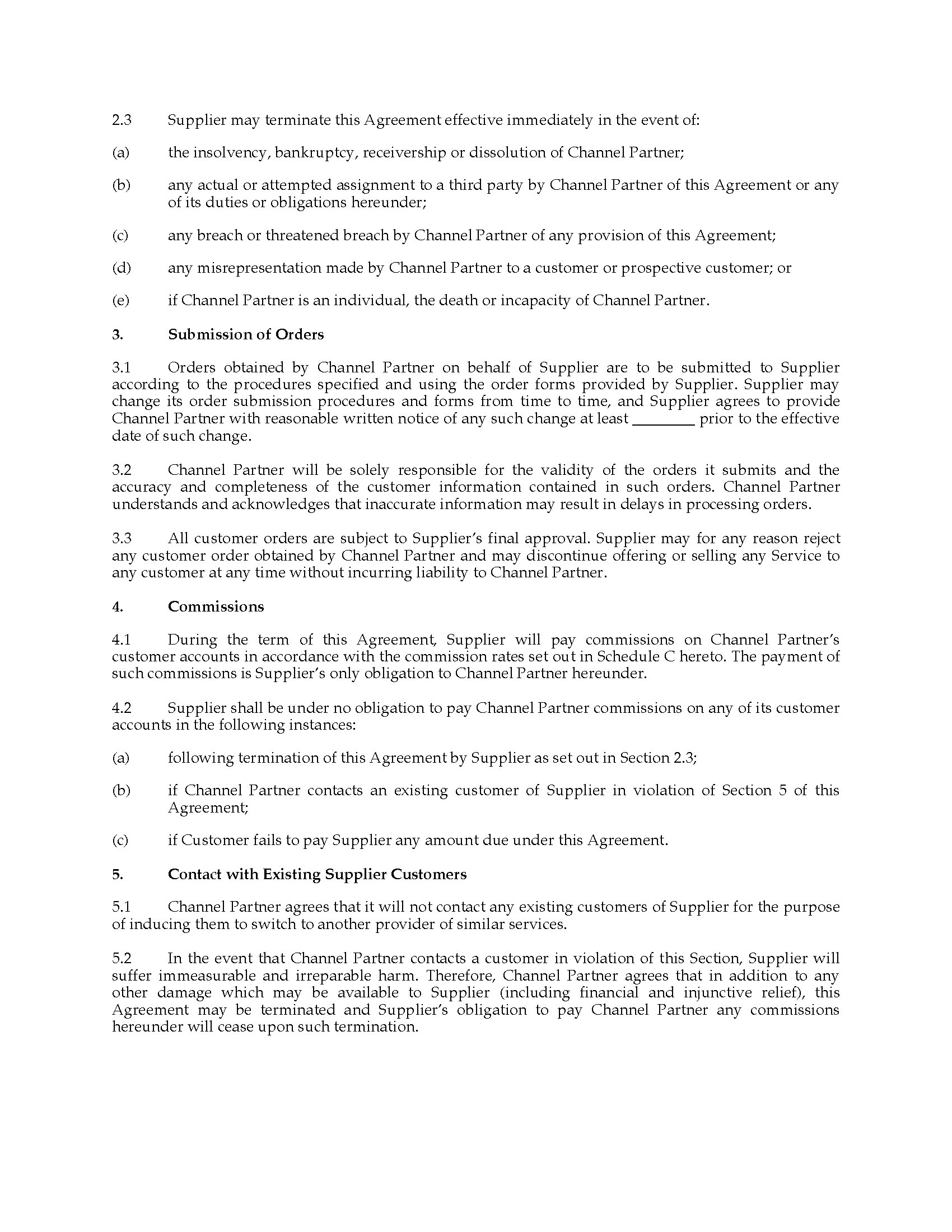 Channel Partner Agreement Template