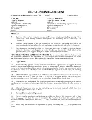 Picture of Channel Partner Agreement | Canada
