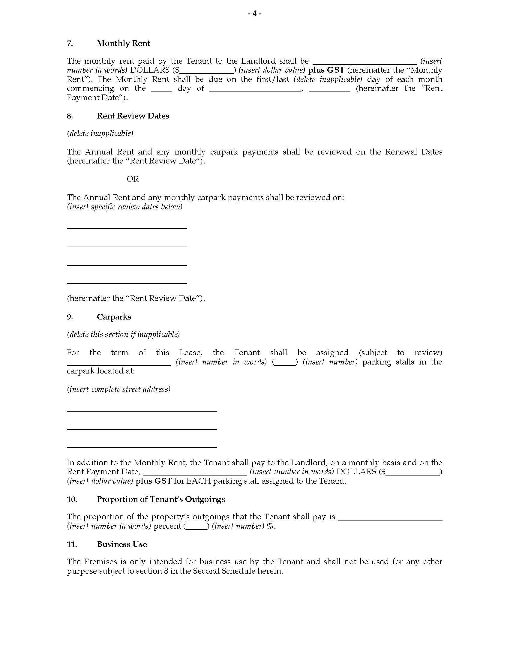 New Zealand Deed of Lease for Commercial Property  Legal Forms Intended For rental agreement template new zealand