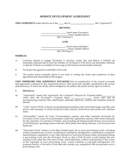 Picture of Canada Website Development Agreement
