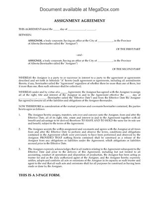 Picture of Alberta Assignment of Interest Agreement (Oil & Gas)