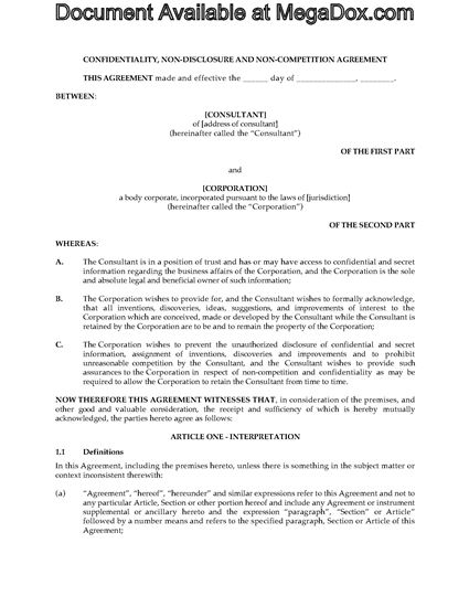 Picture of Consultant Nondisclosure Agreement