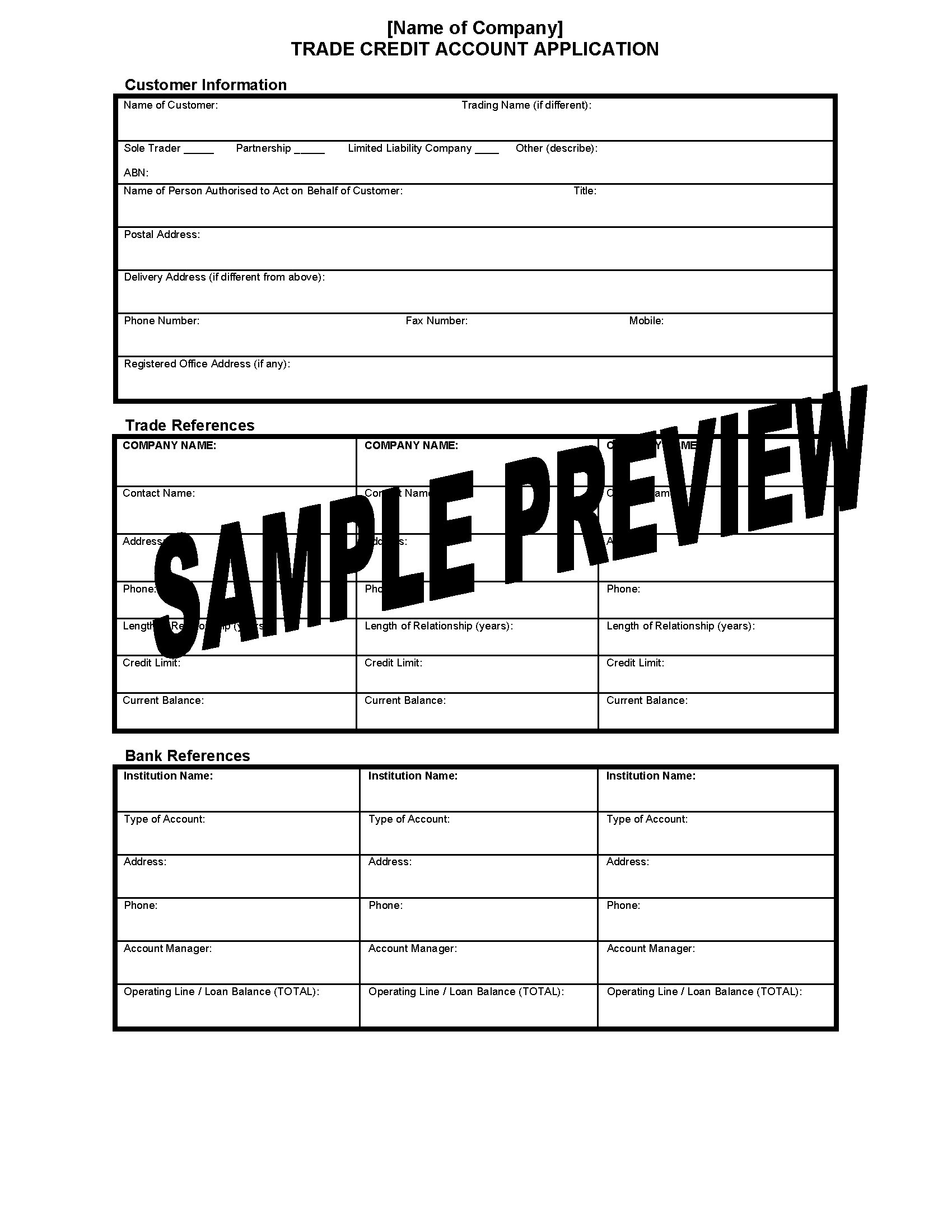 Template Credit Application from www.megadox.com