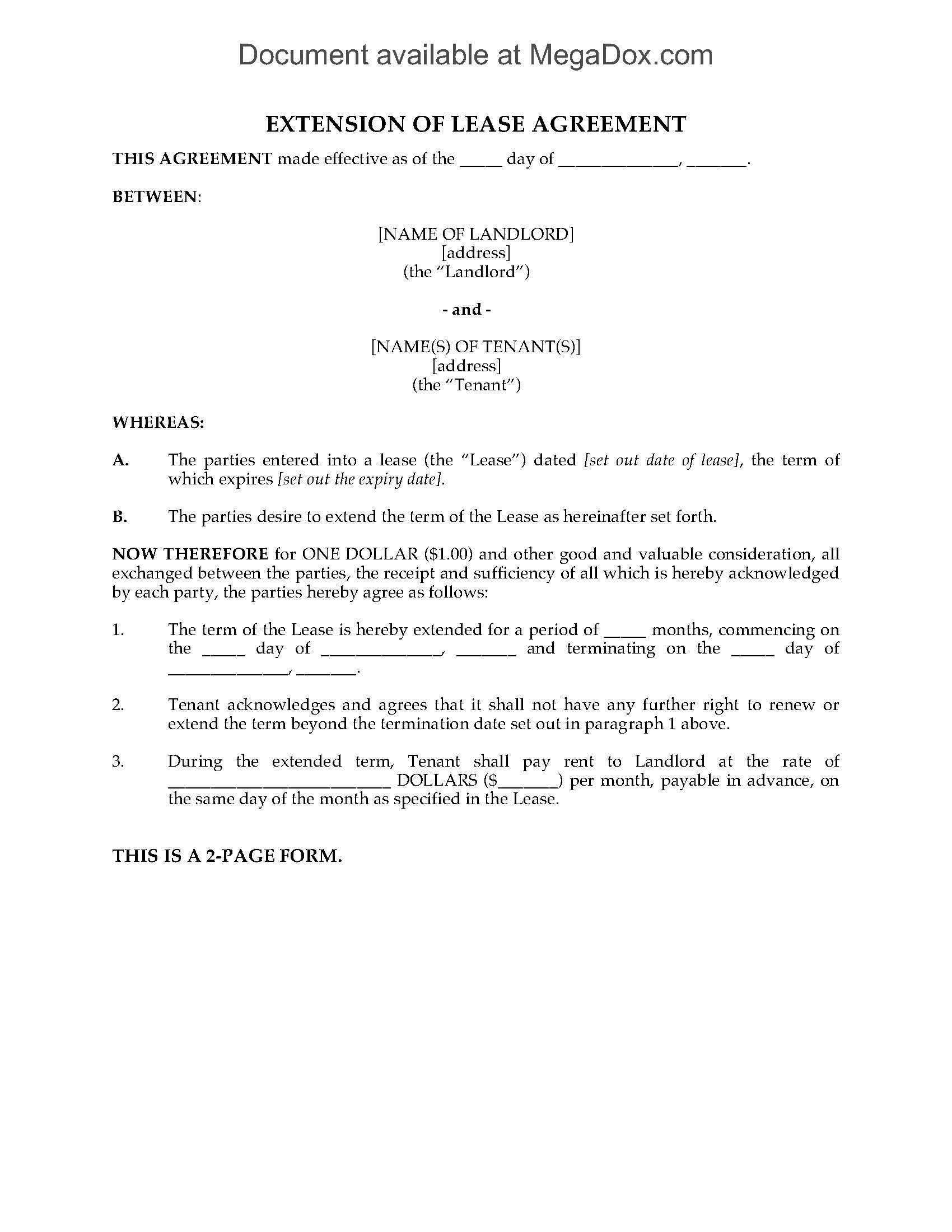 Lease Renewal Letter To Tenant Template from www.megadox.com