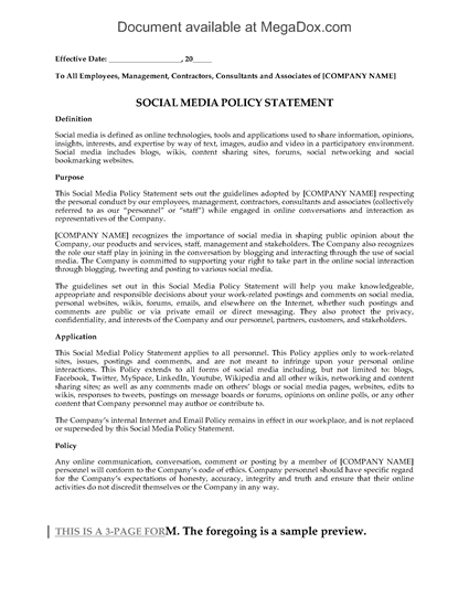 Picture of Social Media Workplace Policy