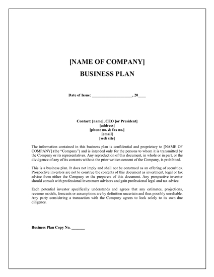 Feature film business plan 1
