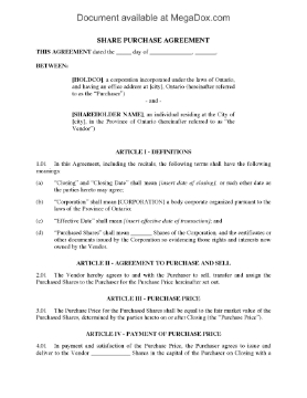 Show details for Ontario Section 85 Rollover Agreement to Exchange Assets for Preferred Shares Picture of Ontario Section 85 Rollover Agreement to Exchange Assets for Preferred Shares