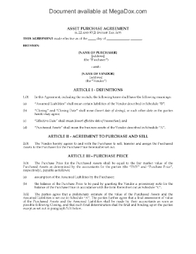 Show details for Ontario Purchase Agreement for Assets of Operating Company Picture of Ontario Purchase Agreement for Assets of Operating Company