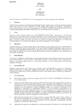 Show details for South Carolina Commercial Sublease Agreement Picture of South Carolina Commercial Sublease Agreement