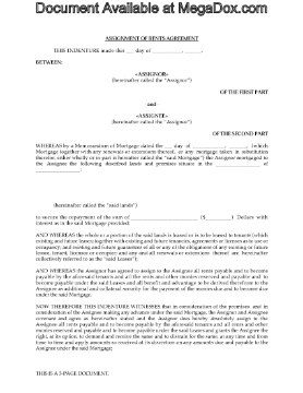 Show details for Assignment of Rents Agreement | Canada Picture of Assignment of Rents Agreement | Canada
