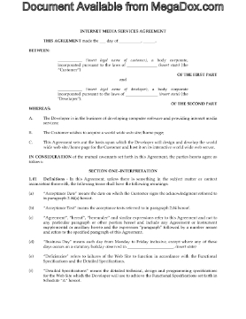 Show details for Internet Media Services Agreement | USA Picture of Internet Media Services Agreement | USA