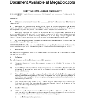 Show details for Software Sublicense Agreement Picture of Software Sublicense Agreement