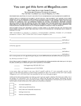 Show details for New York Nondurable General Power of Attorney Picture of New York Nondurable General Power of Attorney