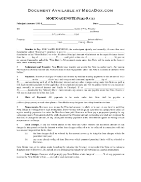 Show details for Alaska Fixed Rate Mortgage Note Picture of Alaska Fixed Rate Mortgage Note