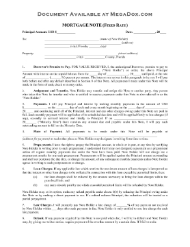 Show details for Florida Fixed Rate Mortgage Note Picture of Florida Fixed Rate Mortgage Note