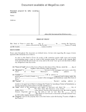 Show details for New Mexico Deed of Trust Picture of New Mexico Deed of Trust