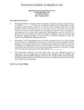 Show details for Shareholder Resolutions Authorizing Prospectus | Canada Picture of Shareholder Resolutions Authorizing Prospectus | Canada