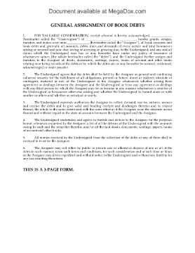 Show details for General Assignment of Book Debts | Canada Picture of General Assignment of Book Debts | Canada