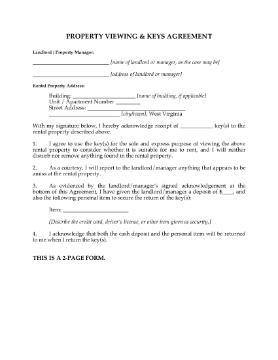 Show details for Rental Property Viewing Agreement | USA Picture of Rental Property Viewing Agreement | USA