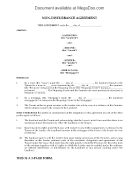 Show details for Nondisturbance Agreement for Shopping Mall Premises Picture of Nondisturbance Agreement for Shopping Mall Premises