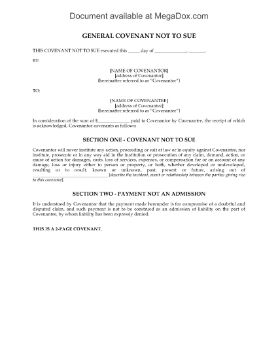 Show details for Covenant Not to Sue Picture of Covenant Not to Sue