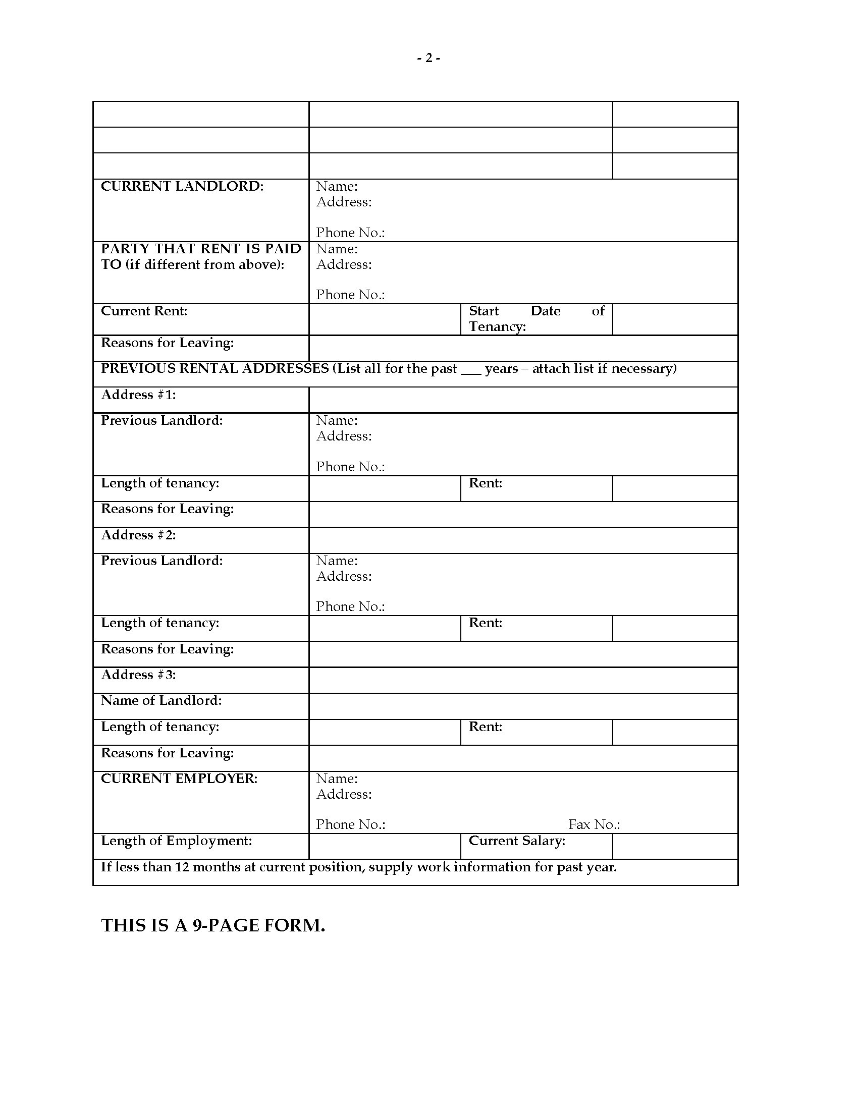 Massachusetts Rental Application Form | MegaDox.com