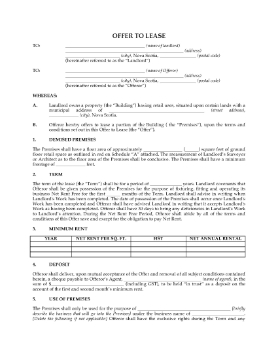 Show details for Nova Scotia Offer to Lease Commercial Premises Picture of Nova Scotia Offer to Lease Commercial Premises