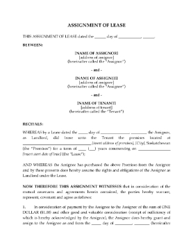 Show details for Saskatchewan Assignment of Lease by Landlord Picture of Saskatchewan Assignment of Lease by Landlord