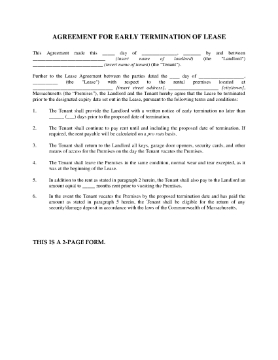 Show details for Massachusetts Agreement to Terminate Lease Picture of Massachusetts Agreement to Terminate Lease