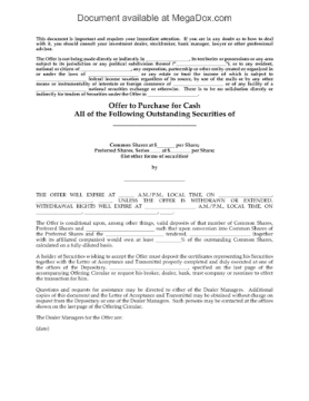 Canada Takeover Bid Offer to Purchase Securities Canada Takeover Bid Offer to Purchase Securities