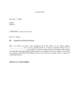 Show details for Customer Notification Letters - Name or Management Change Picture of Customer Notification Letters - Name or Management Change
