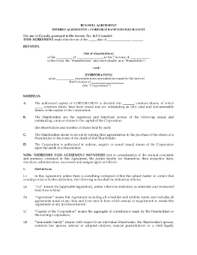 Show details for Shareholder Buy-Sell Agreement - Hybrid Method | Canada Picture of Shareholder Buy-Sell Agreement - Hybrid Method | Canada