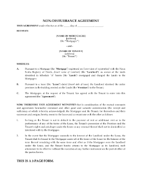 Show details for Nova Scotia Nondisturbance Agreement Picture of Nova Scotia Nondisturbance Agreement