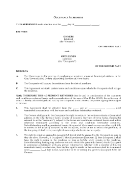 Show details for Nova Scotia Occupancy Agreement Picture of Nova Scotia Occupancy Agreement
