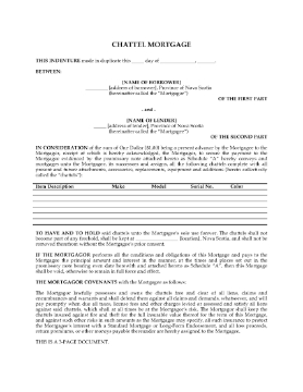 Show details for Nova Scotia Chattel Mortgage Picture of Nova Scotia Chattel Mortgage
