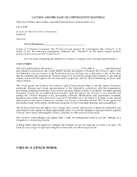 Show details for License to Use Copyright Material in Film Picture of License to Use Copyright Material in Film