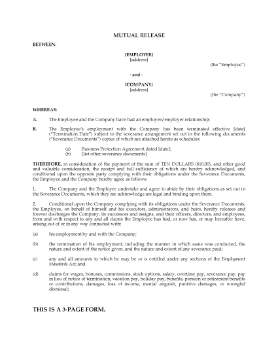 Show details for Employee-Employer Mutual Release Form Picture of Employee-Employer Mutual Release Form