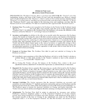 Show details for Ontario Offer to Purchase Business Assets Picture of Ontario Offer to Purchase Business Assets