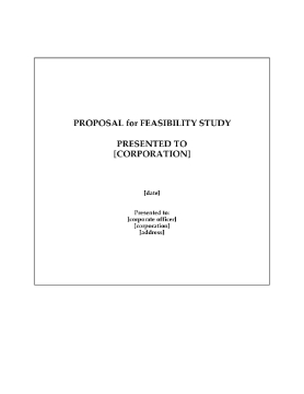 Show details for Proposal to Prepare a Feasibility Study Picture of Proposal to Prepare a Feasibility Study