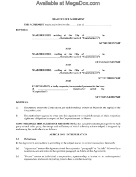 Canada Shareholder Agreement with put option Canada Shareholder Agreement with buy-sell or put option
