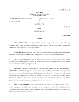 Show details for Ontario Order to Appoint Receiver Manager Picture of Ontario Order to Appoint Receiver Manager
