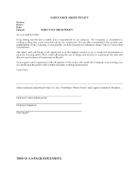 Show details for Substance Abuse Policy Picture of Substance Abuse Policy