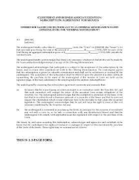 Show details for Alberta Share Subscription under Offering - Close Friend & Business Associate Picture of Alberta Share Subscription under Offering - Close Friend & Business Associate