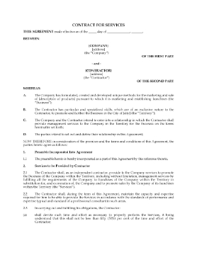 Show details for Franchise Services Manager Contract | Canada Picture of Franchise Services Manager Contract | Canada